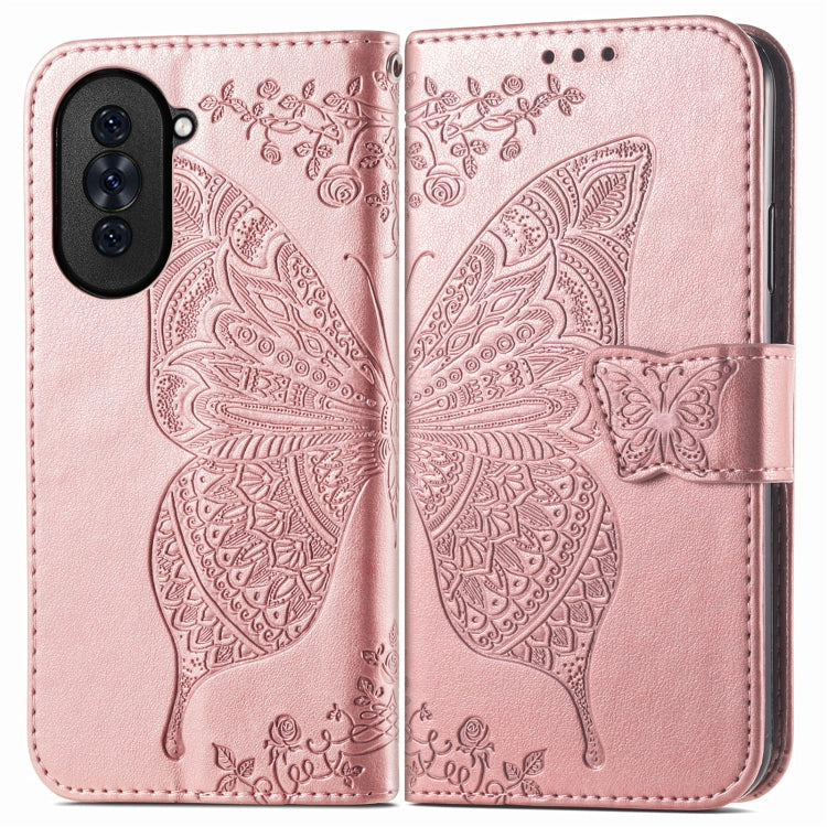 For Huawei Nova 10 Pro Butterfly Love Flower Embossed Leather Phone Case