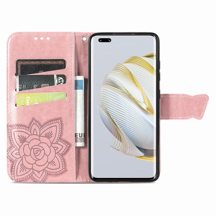 For Huawei Nova 10 Pro Butterfly Love Flower Embossed Leather Phone Case