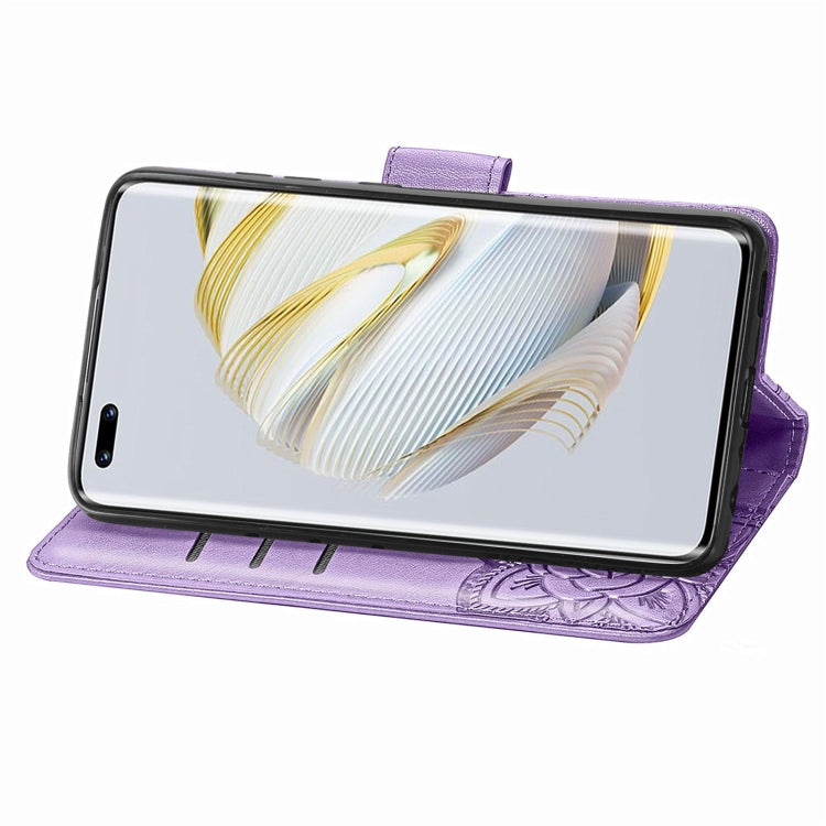 For Huawei Nova 10 Pro Butterfly Love Flower Embossed Leather Phone Case