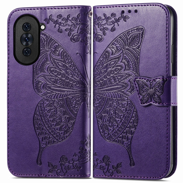 For Huawei Nova 10 Pro Butterfly Love Flower Embossed Leather Phone Case