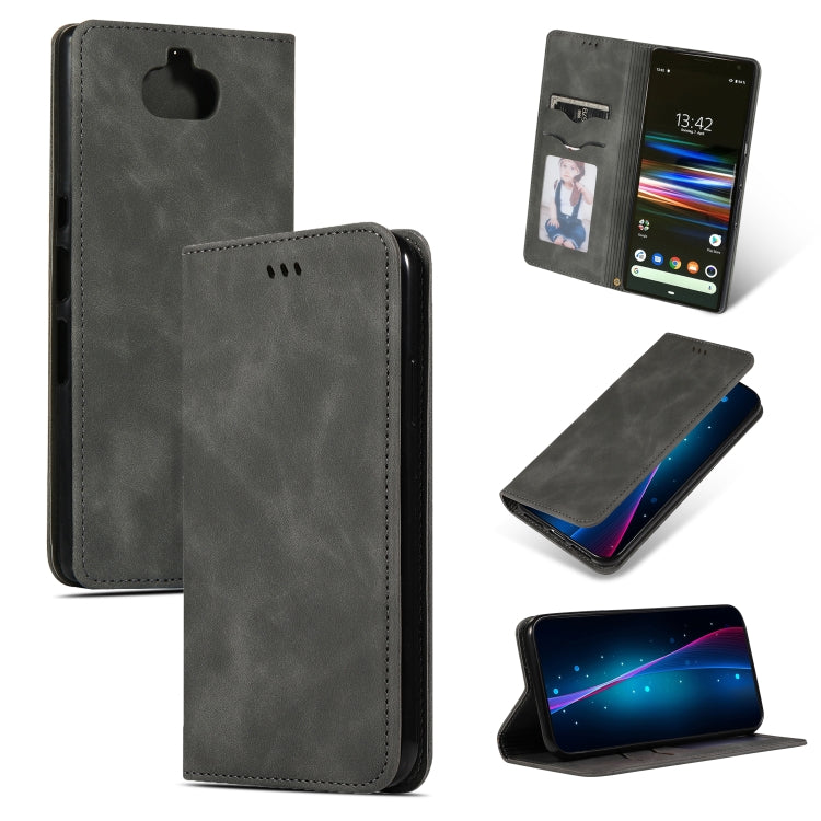Retro Skin Feel Business Magnetic Horizontal Flip Leather Case for Sony Xperia 10 Plus & Xperia XA3 Ultra