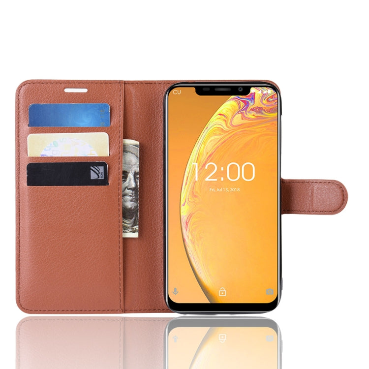 Litchi Skin PU Leather Wallet Stand Mobile Casing for Oukitel C13 Pro