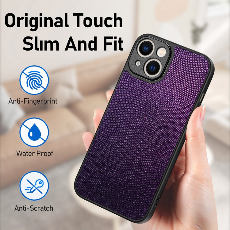 For iPhone 14 Flow Color Back Cover Leather Phone Case