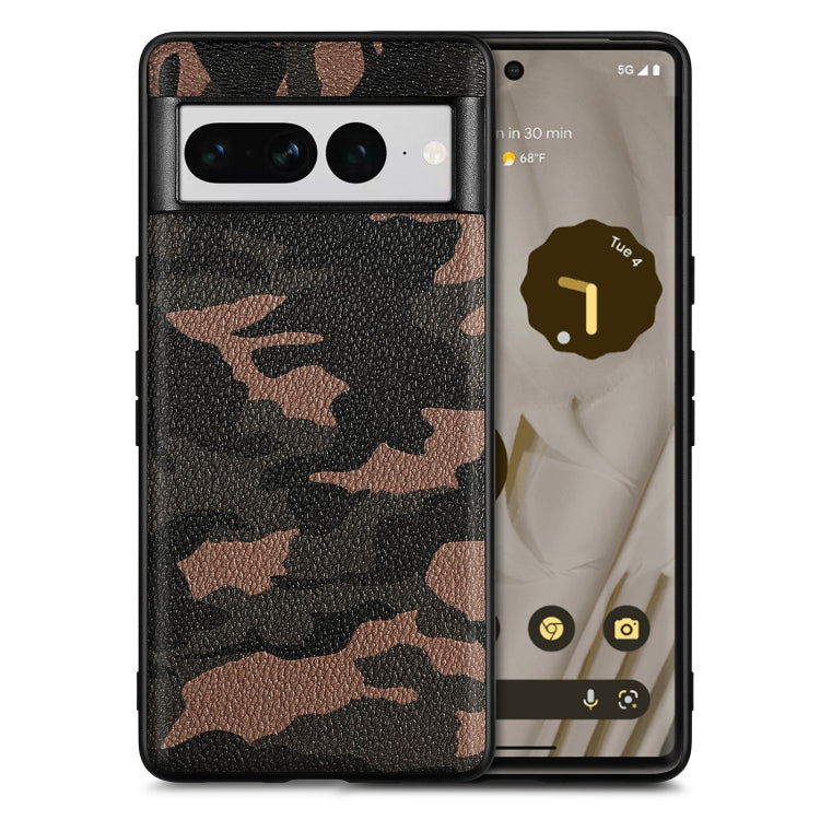 For Google Pixel 7 Pro Camouflage Leather Phone Case