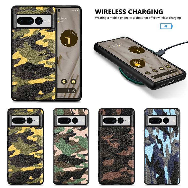 For Google Pixel 7 Pro Camouflage Leather Phone Case
