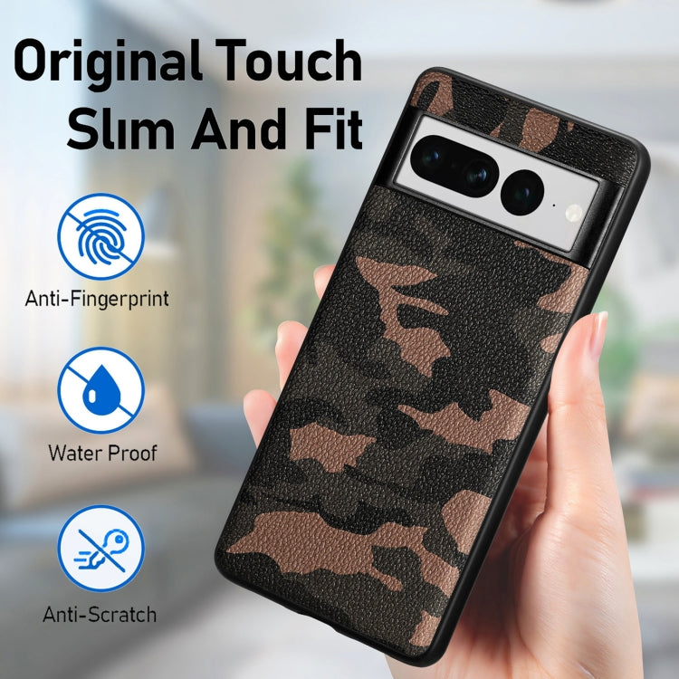 For Google Pixel 7 Pro Camouflage Leather Phone Case