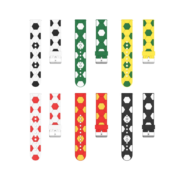 For Samsung Galaxy Watch5 / 5 Pro 20mm Football Style Metal Connector Silicone Watch Band