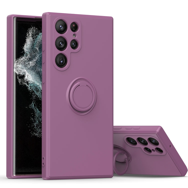 For Samsung Galaxy S23 ultra 5G Ring Kickstand TPU Silicone Phone Case