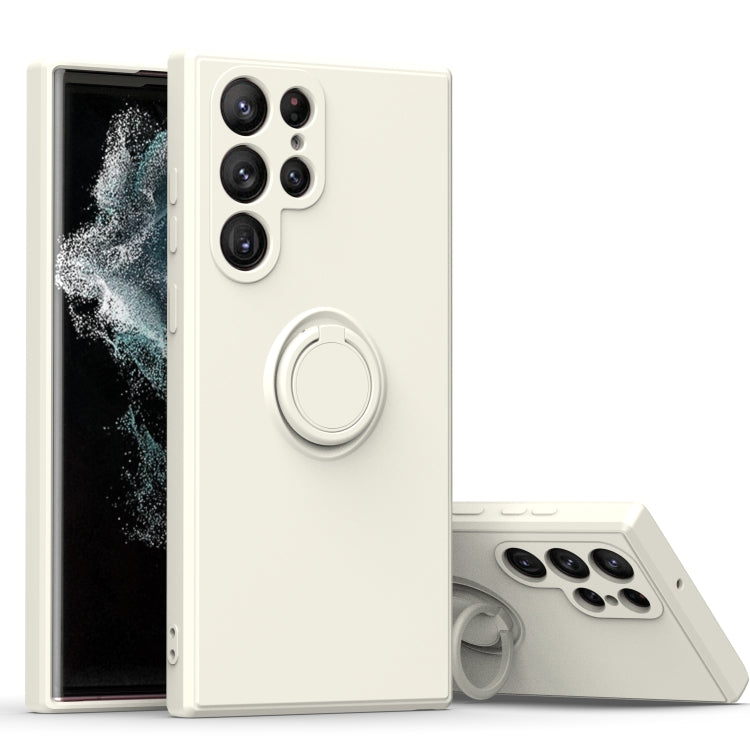 For Samsung Galaxy S23 ultra 5G Ring Kickstand TPU Silicone Phone Case