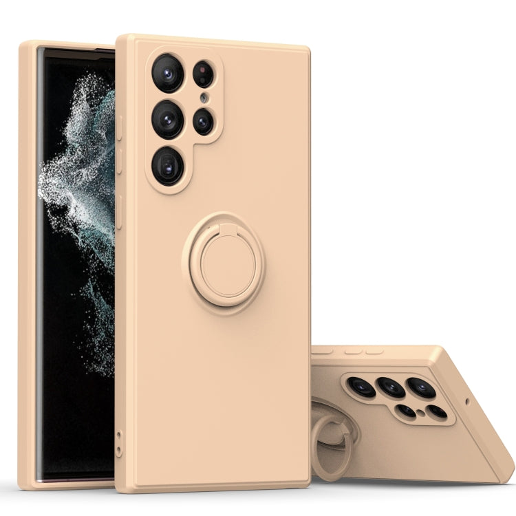 For Samsung Galaxy S23 ultra 5G Ring Kickstand TPU Silicone Phone Case