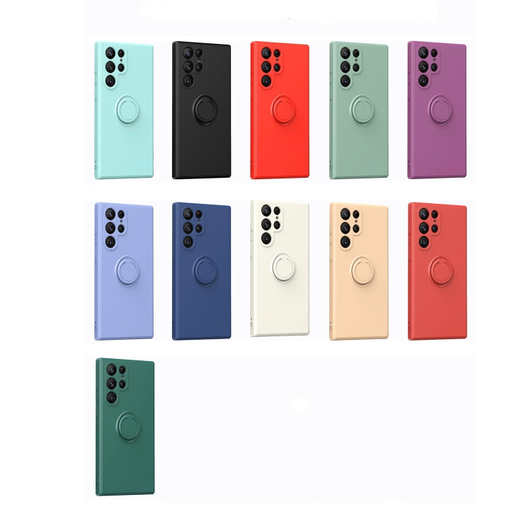 For Samsung Galaxy S23 5G Ring Kickstand TPU Silicone Phone Case