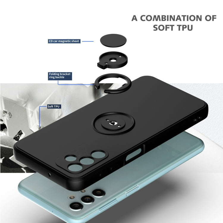 Ring Kickstand Silicone Phone Case For Samsung Galaxy A14 5G