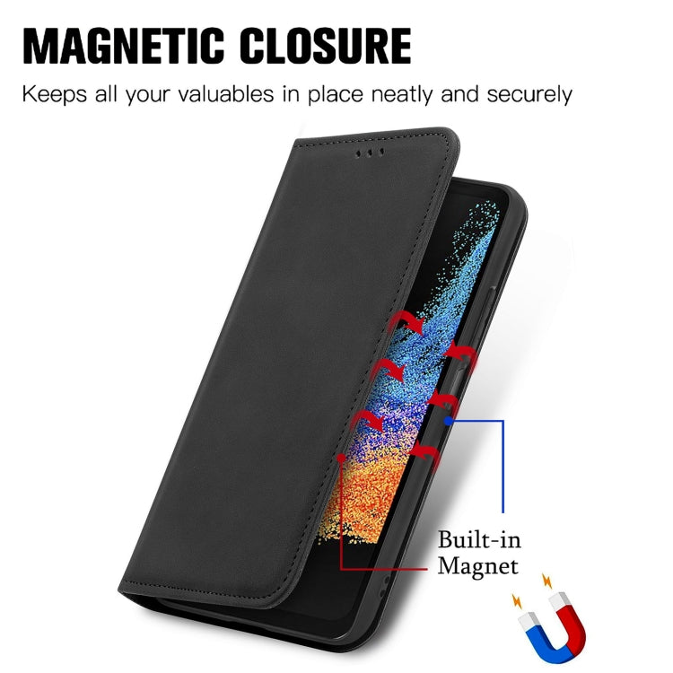 For Samsung Galaxy Xcover6 Pro Retro Skin Feel Magnetic Leather Phone Case