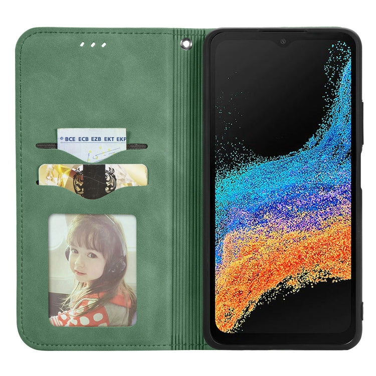 For Samsung Galaxy Xcover6 Pro Retro Skin Feel Magnetic Leather Phone Case
