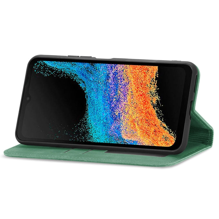 For Samsung Galaxy Xcover6 Pro Retro Skin Feel Magnetic Leather Phone Case