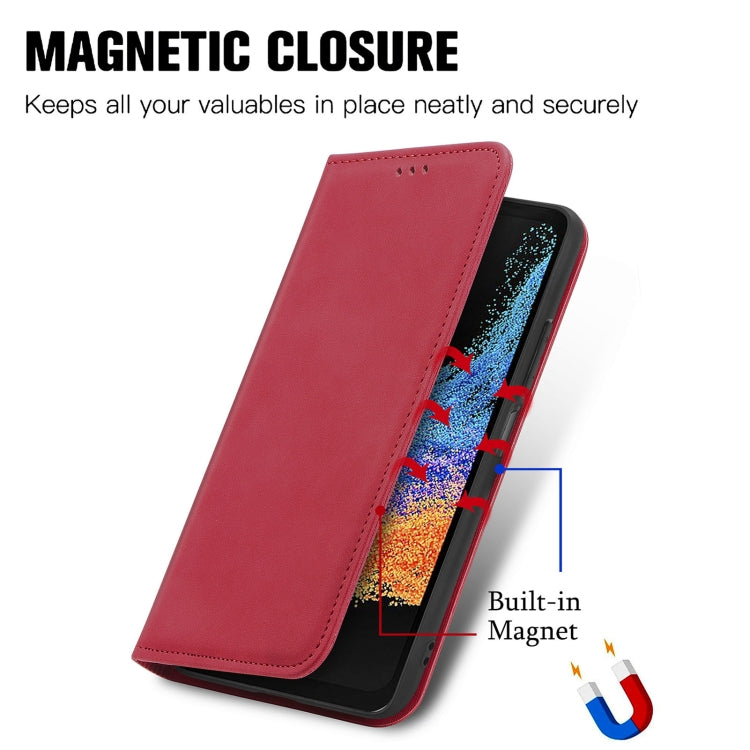 For Samsung Galaxy Xcover6 Pro Retro Skin Feel Magnetic Leather Phone Case
