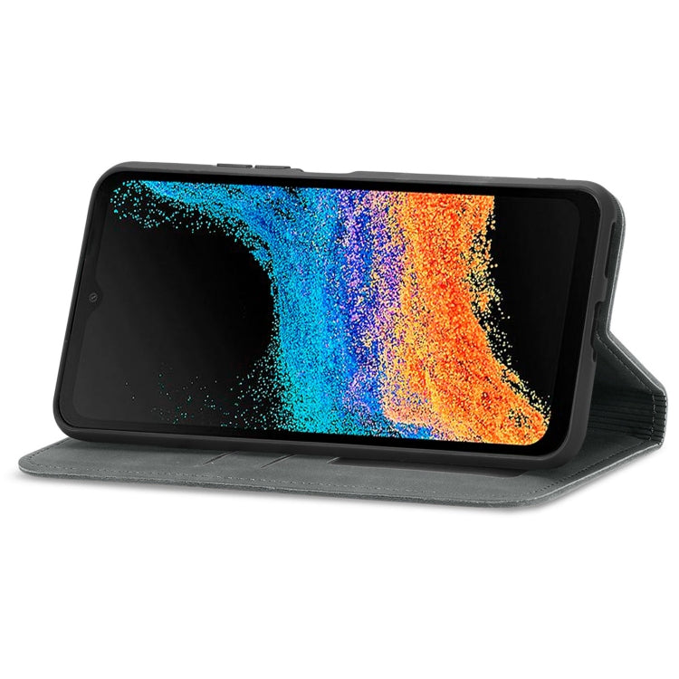 For Samsung Galaxy Xcover6 Pro Retro Skin Feel Magnetic Leather Phone Case