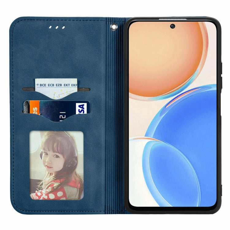 For Honor X8 Retro Skin Feel Magnetic Leather Phone Case