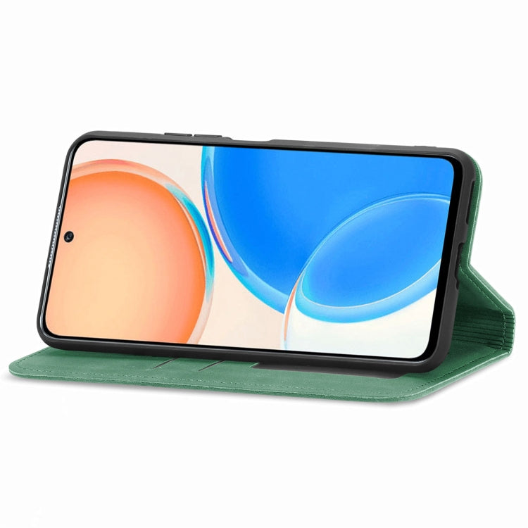 For Honor X8 Retro Skin Feel Magnetic Leather Phone Case