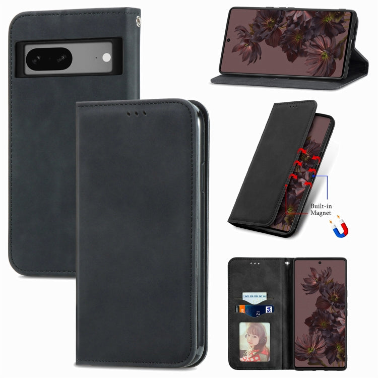 For Google Pixel 7 Retro Skin Feel Magnetic Leather Phone Case