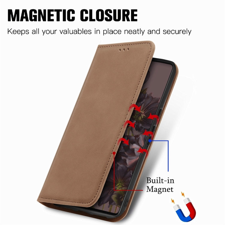 For Google Pixel 7 Retro Skin Feel Magnetic Leather Phone Case