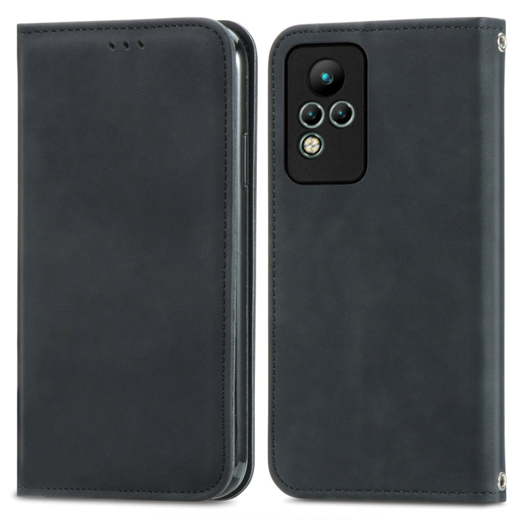 For Infinix Note 11 Retro Skin Feel Magnetic Leather Phone Case