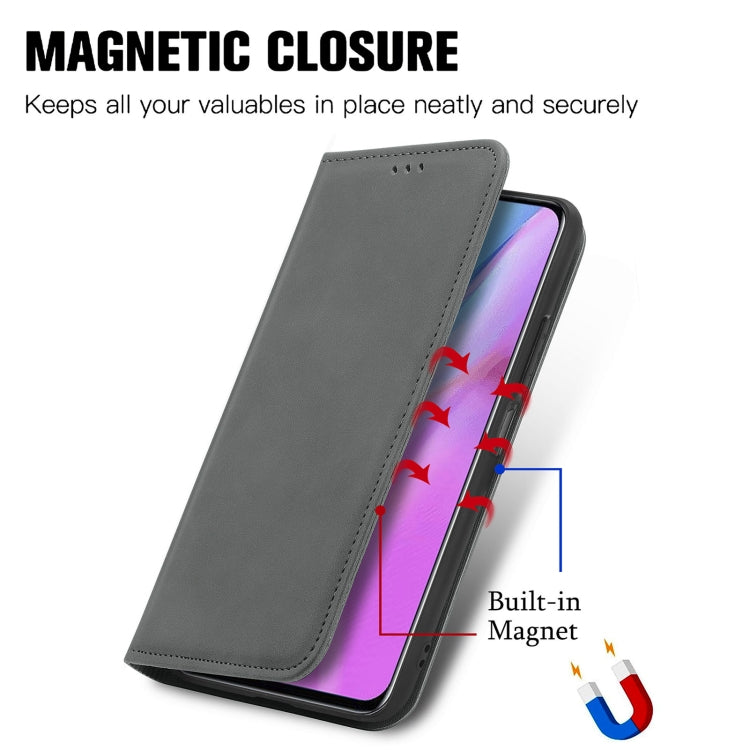 For Infinix Note 11 Retro Skin Feel Magnetic Leather Phone Case
