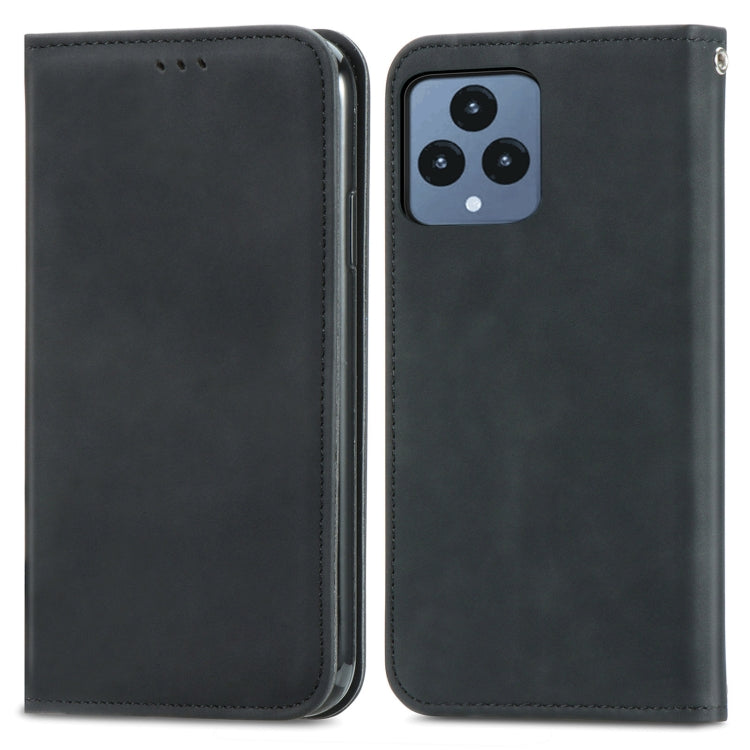 For T-Mobile Revvl 6 5G Retro Skin Feel Magnetic Leather Phone Case