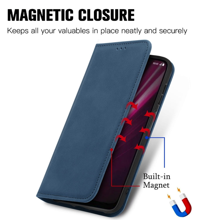 For T-Mobile Revvl 6 5G Retro Skin Feel Magnetic Leather Phone Case