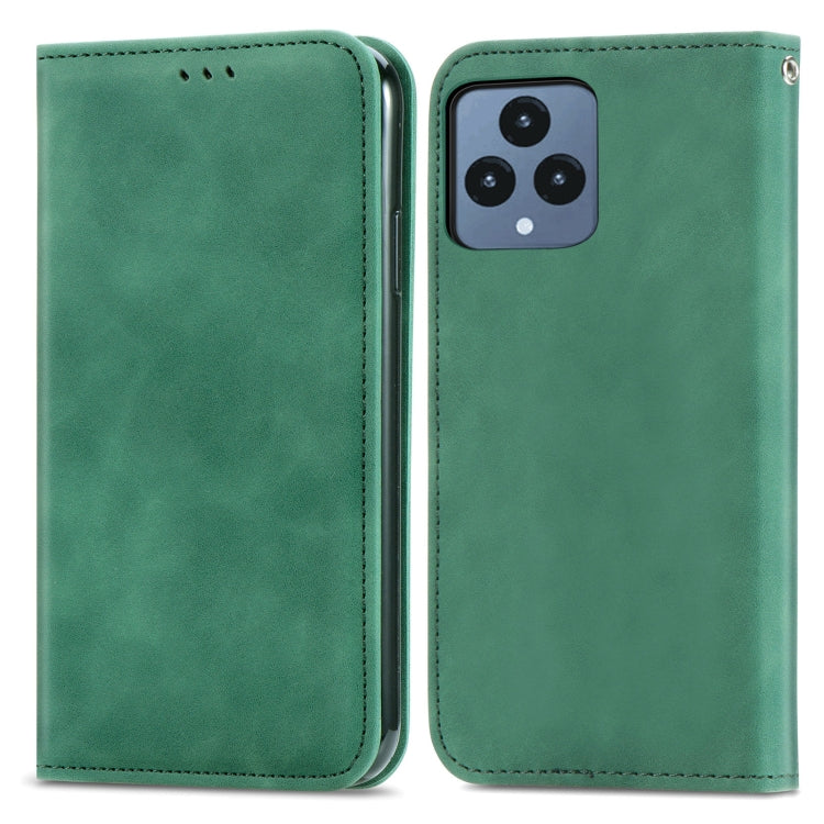 For T-Mobile Revvl 6 5G Retro Skin Feel Magnetic Leather Phone Case