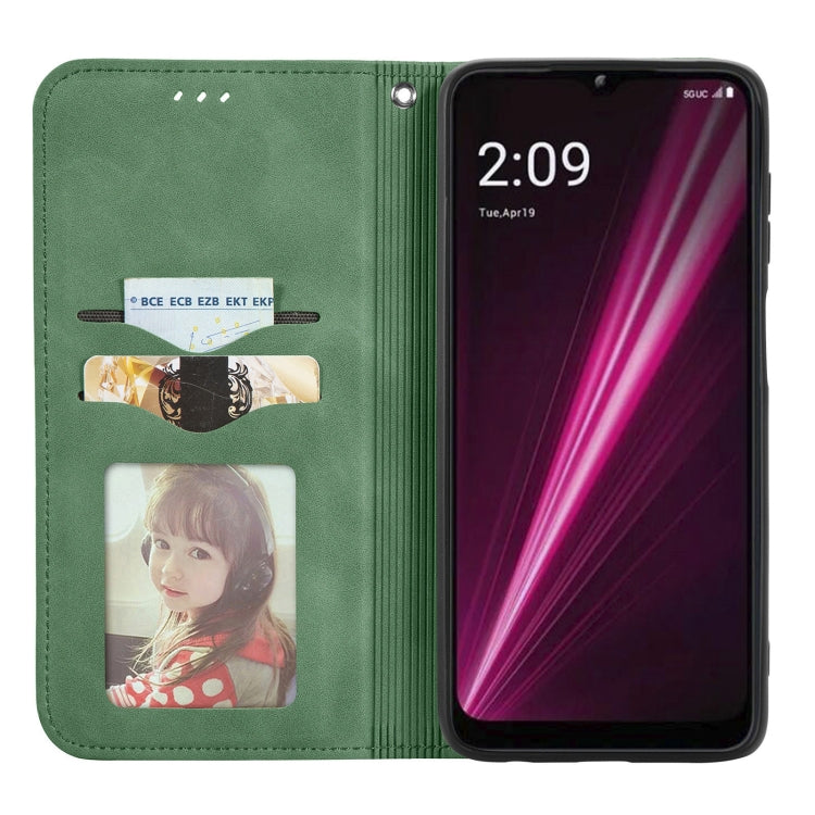 For T-Mobile Revvl 6 Pro 5G Retro Skin Feel Magnetic Leather Phone Case