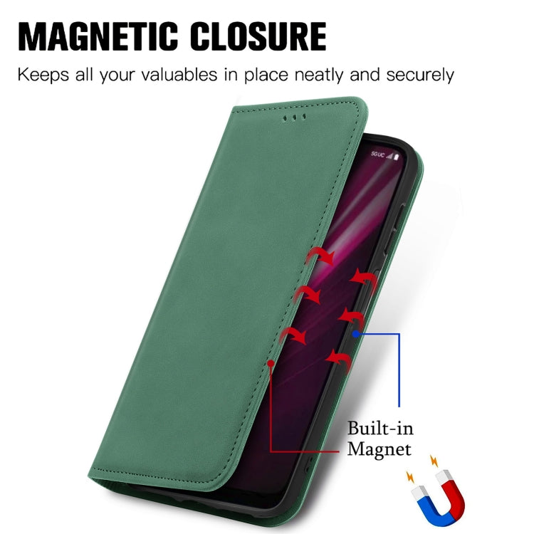 For T-Mobile Revvl 6 Pro 5G Retro Skin Feel Magnetic Leather Phone Case