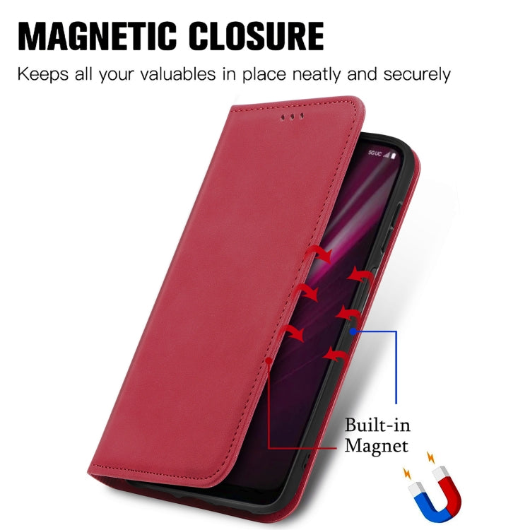 For T-Mobile Revvl 6 Pro 5G Retro Skin Feel Magnetic Leather Phone Case