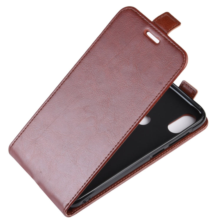 Crazy Horse Vertical Flip Leather Protective Case for Oukitel C13 Pro(Brown)