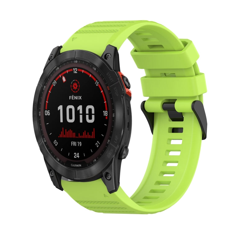 For Garmin Fenix 7X 26mm Horizontal Texture Silicone Watch Band with Removal Tool