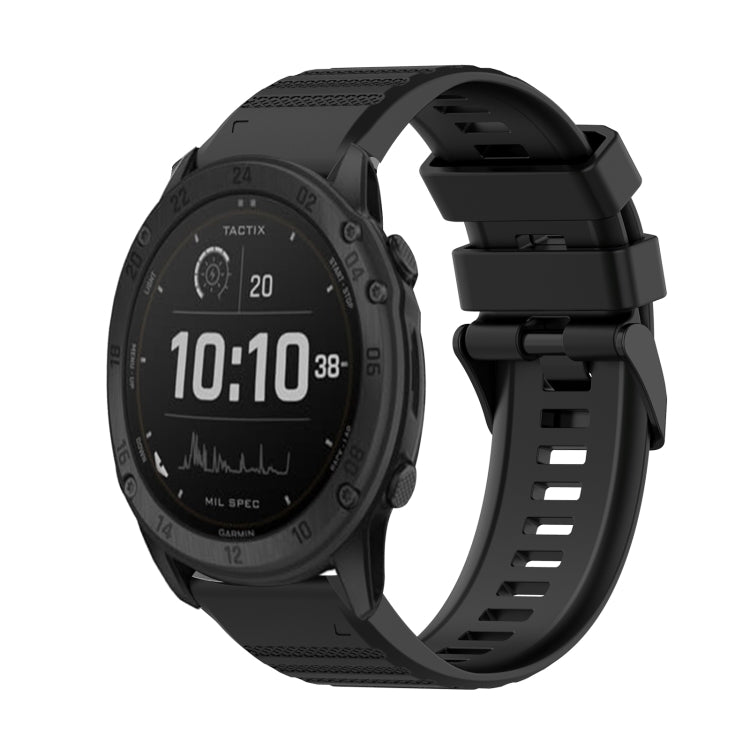 For Garmin Tactix Delta 26mm Horizontal Texture Silicone Watch Band with Removal Tool