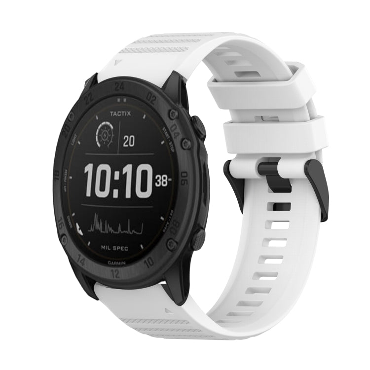 For Garmin Tactix Delta 26mm Horizontal Texture Silicone Watch Band with Removal Tool