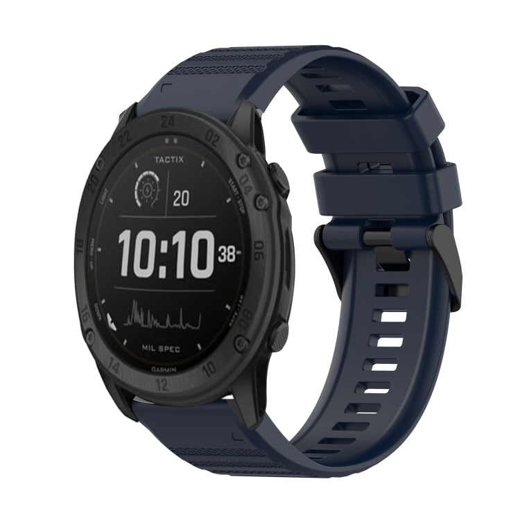 For Garmin Tactix Delta 26mm Horizontal Texture Silicone Watch Band with Removal Tool