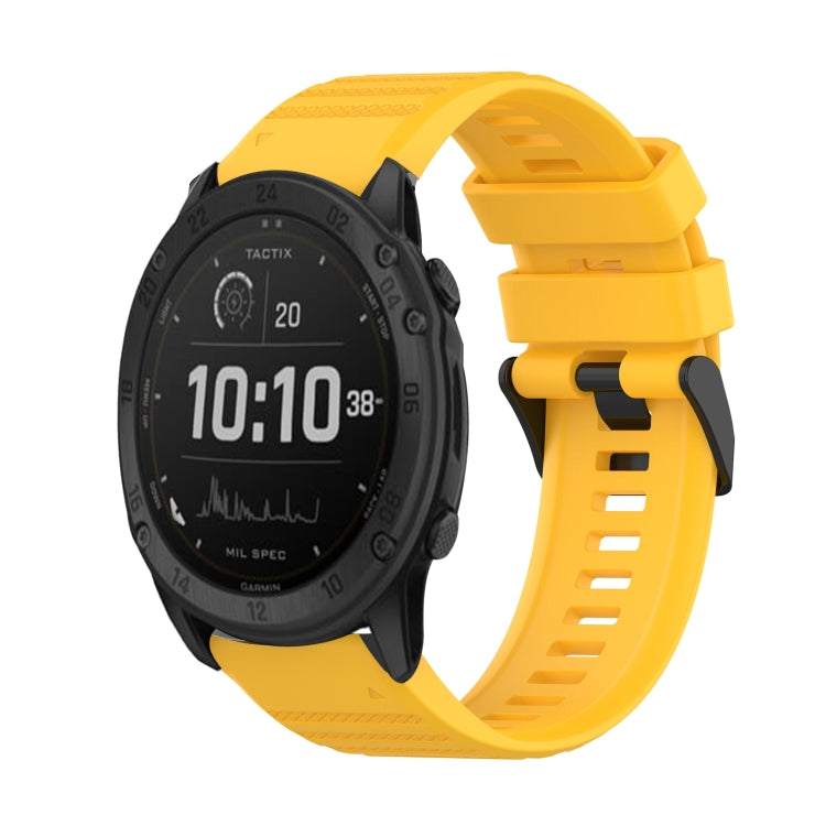 For Garmin Tactix Delta 26mm Horizontal Texture Silicone Watch Band with Removal Tool