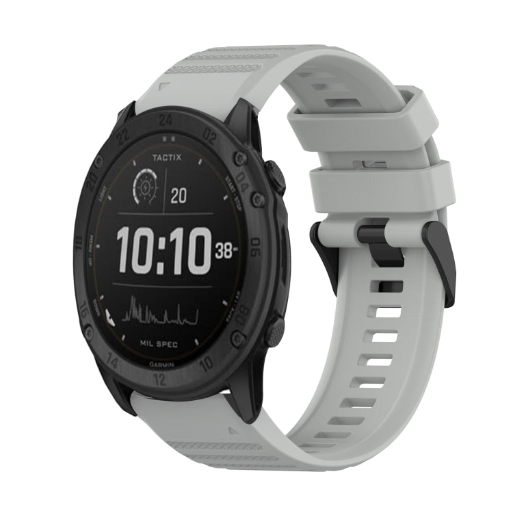 For Garmin Tactix Delta 26mm Horizontal Texture Silicone Watch Band with Removal Tool