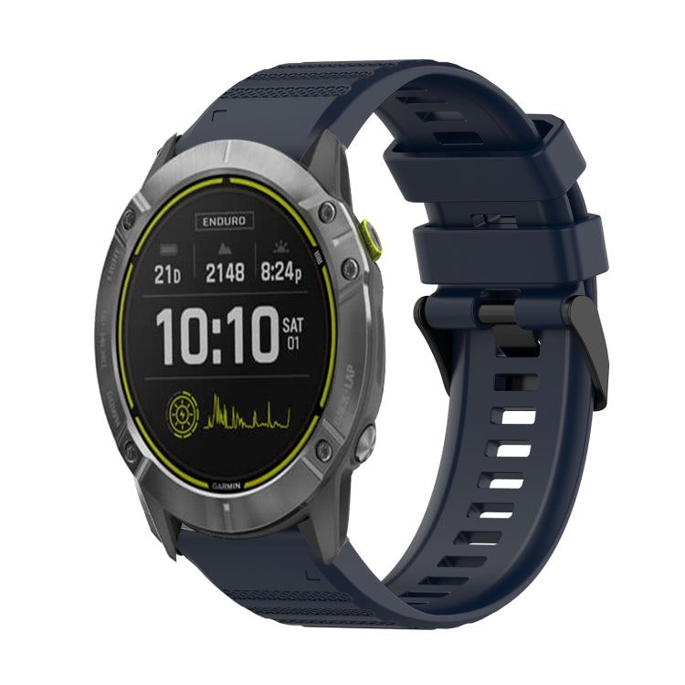 For Garmin Enduro 26mm Horizontal Texture Silicone Watch Band with Removal Tool