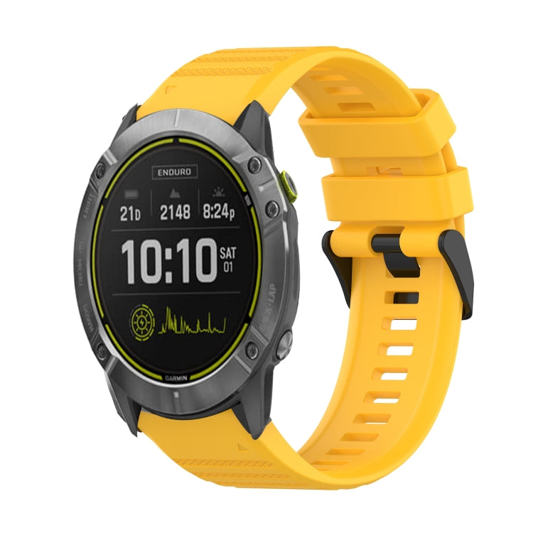 For Garmin Enduro 26mm Horizontal Texture Silicone Watch Band with Removal Tool