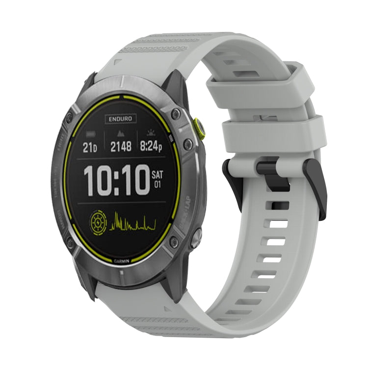 For Garmin Enduro 26mm Horizontal Texture Silicone Watch Band with Removal Tool