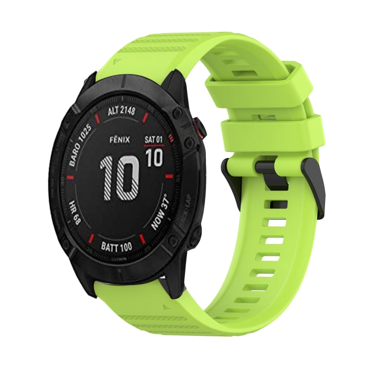 For Garmin Fenix 6X 26mm Horizontal Texture Silicone Watch Band with Removal Tool