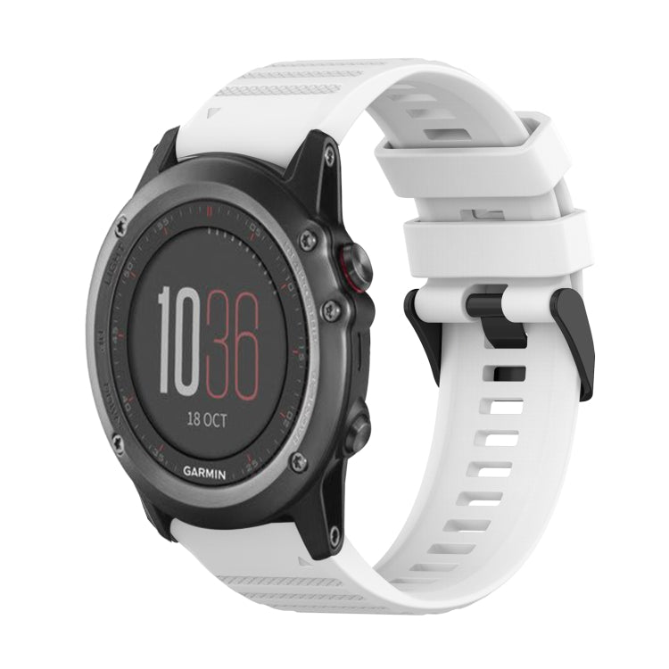 For Garmin Fenix 3 26mm Horizontal Texture Silicone Watch Band with Removal Tool