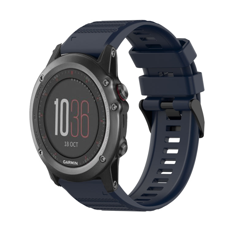 For Garmin Fenix 3 26mm Horizontal Texture Silicone Watch Band with Removal Tool