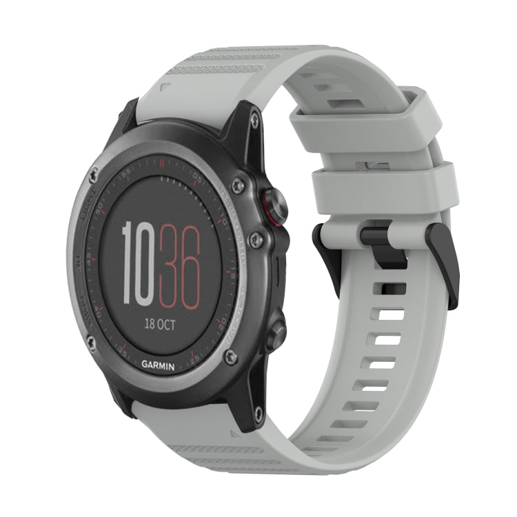 For Garmin Fenix 3 26mm Horizontal Texture Silicone Watch Band with Removal Tool