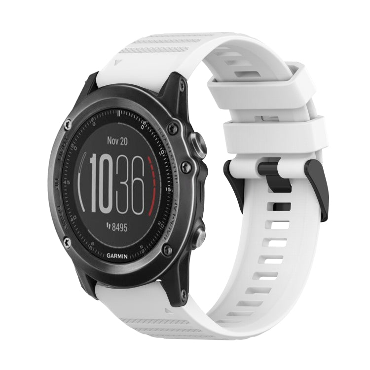 For Garmin Fenix 3 Sapphire 26mm Horizontal Texture Silicone Watch Band with Removal Tool