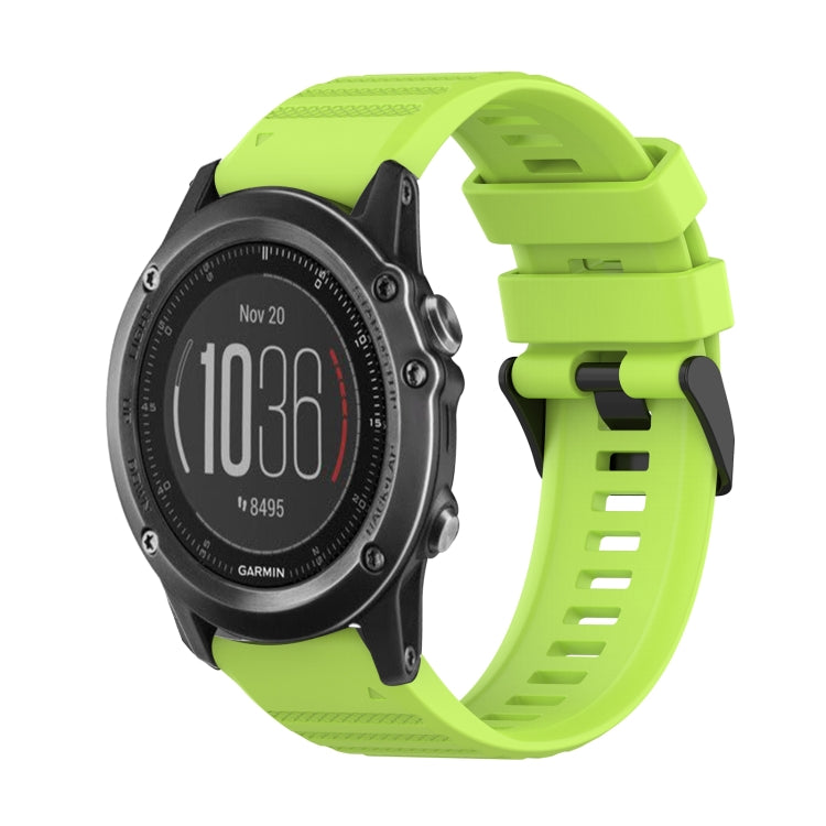 For Garmin Fenix 3 Sapphire 26mm Horizontal Texture Silicone Watch Band with Removal Tool