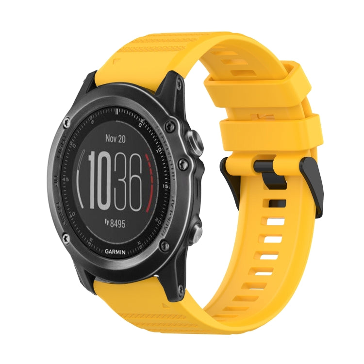 For Garmin Fenix 3 Sapphire 26mm Horizontal Texture Silicone Watch Band with Removal Tool
